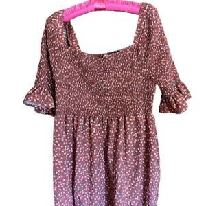 Just‎ Found floral print boho peasant dress with half sleeves size 2X